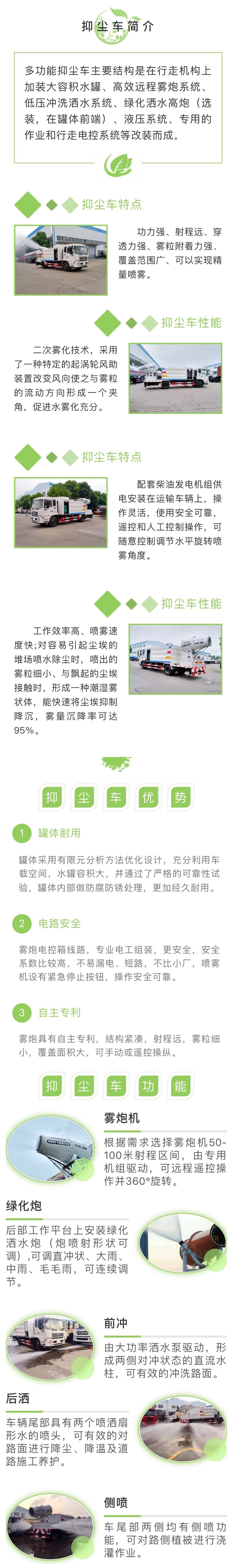 东风天锦绿化喷洒抑尘车国六12立方/30-40米雾炮